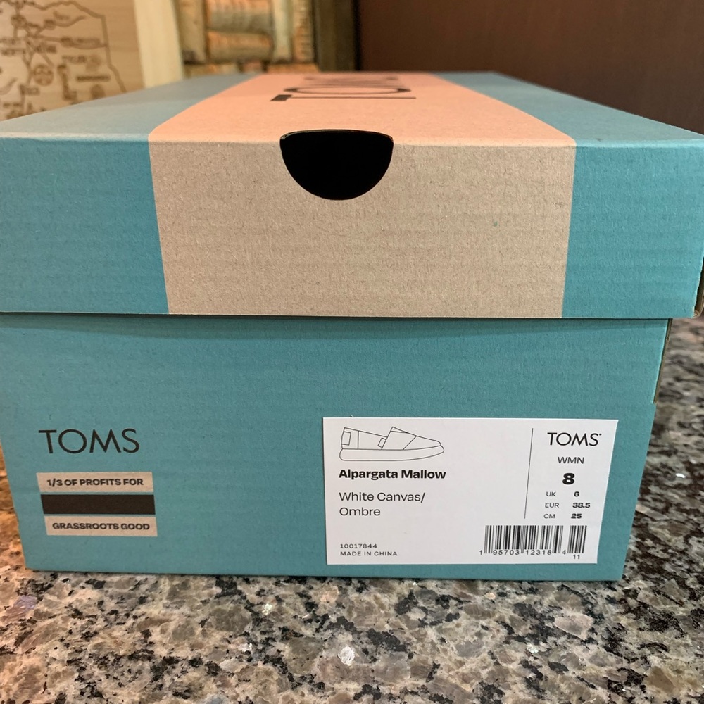 TOMS Alpargata Mallow Ombre Slip-on Shoes Size 8 New - Picture 9 of 11
